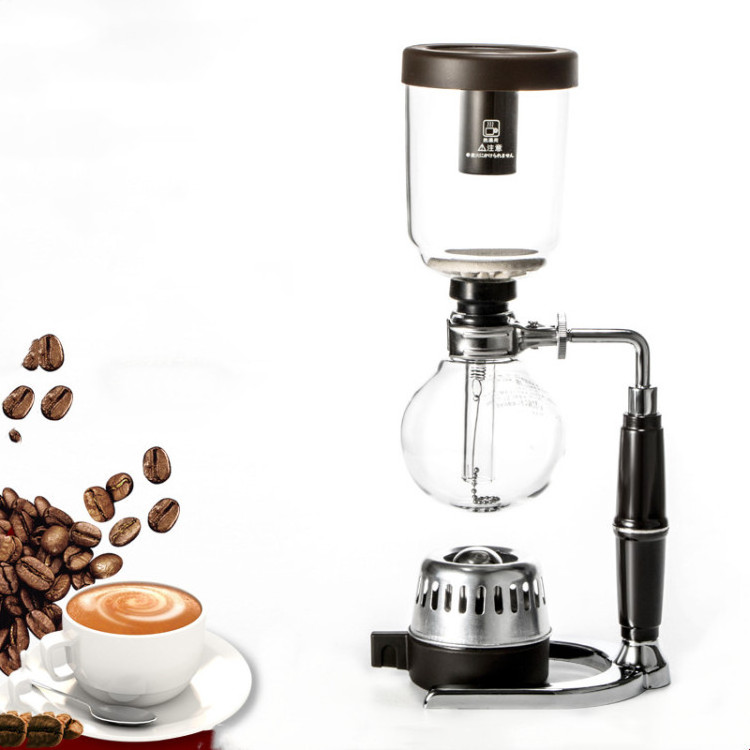 Factory Direct Heatproof Syphon Vacuum Glass Coffee Maker Barista Coffee Percolator Siphon Coffee Maker 2/3/5 cups