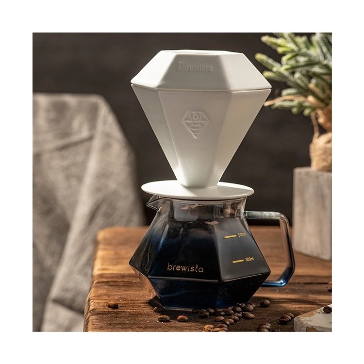 hand made wholesale coffee maker pour over  filter white ceramic coffee filter coffee dripper