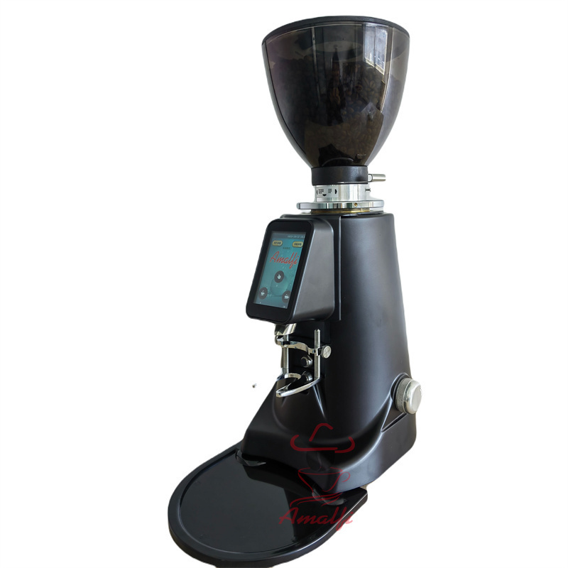 Commercial  adjustable 74mm Flat Burrs Electric Burr Coffee Grinder with Touch Screen electric espresso coffee bean grinder