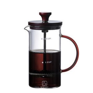 Hot Sell Maker Coffee Shop Gift 350ml 600ml Borosilicate Glass Filter Portable French Press Pot