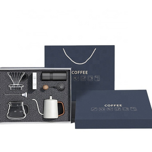 Luxury Outdoor Barista Tool Glass Coffee Kit Pour Over Coffee Dripper Set Coffee Set For Gift