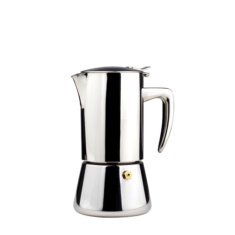 Italian Stovetop Induction Filter Percolator Espresso Coffee Maker 304 Stainless Steel Moka Pot