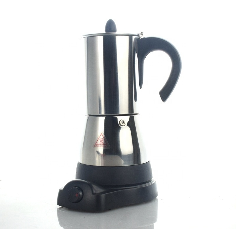 Hot sell  Electric Cuban/Espresso Coffee Maker 6Cups stainless steel moka pot kitchen machine B