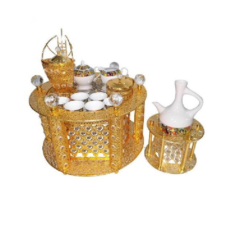 High quality Ethiopian metal coffee tray set with cup and saucer tea sets coffee tables coffee