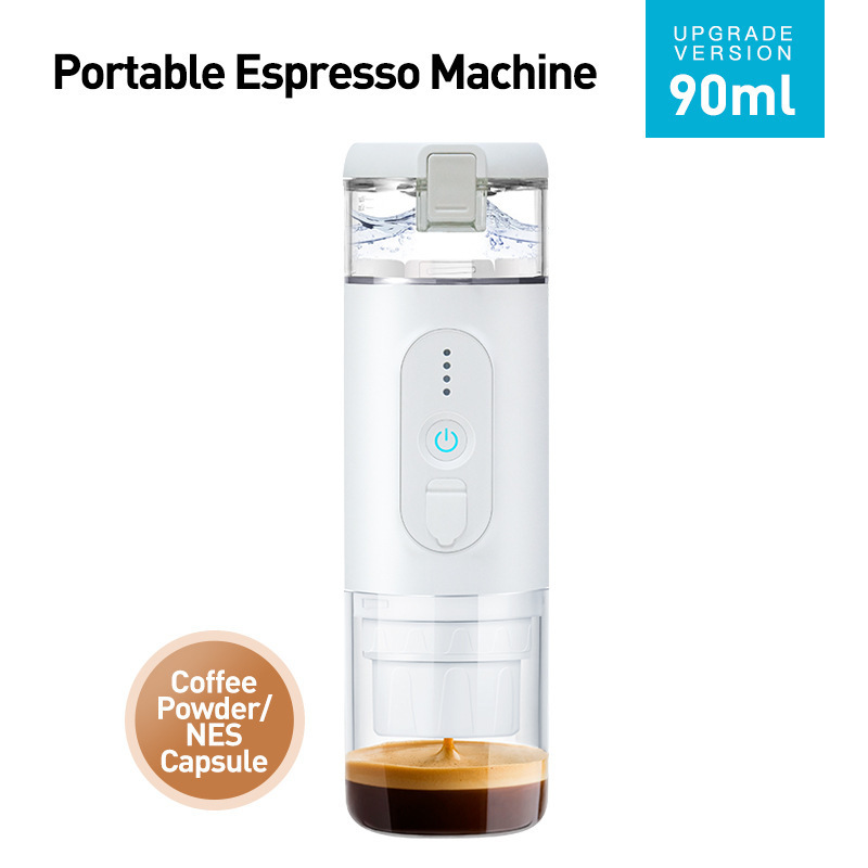 OEM Wireless Heating Electric Espresso Coffee Portable Charging Mini professional travel Outdoor Car Mini Capsule Coffee Maker