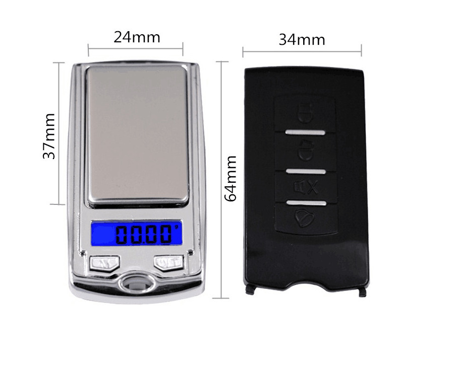 Digital Pocket Scales 100/200/300g 0.01g 500g/0.1g Car Key Case Shape Mini Pocket Scale For Jewelry Gram Weight Easy To Carry