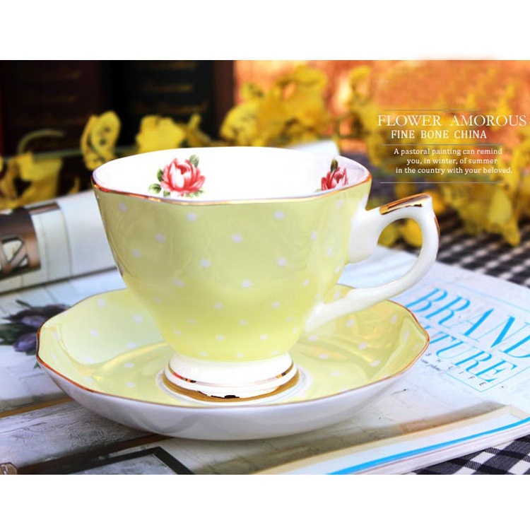 European style cup new bone china coffee cup and saucer