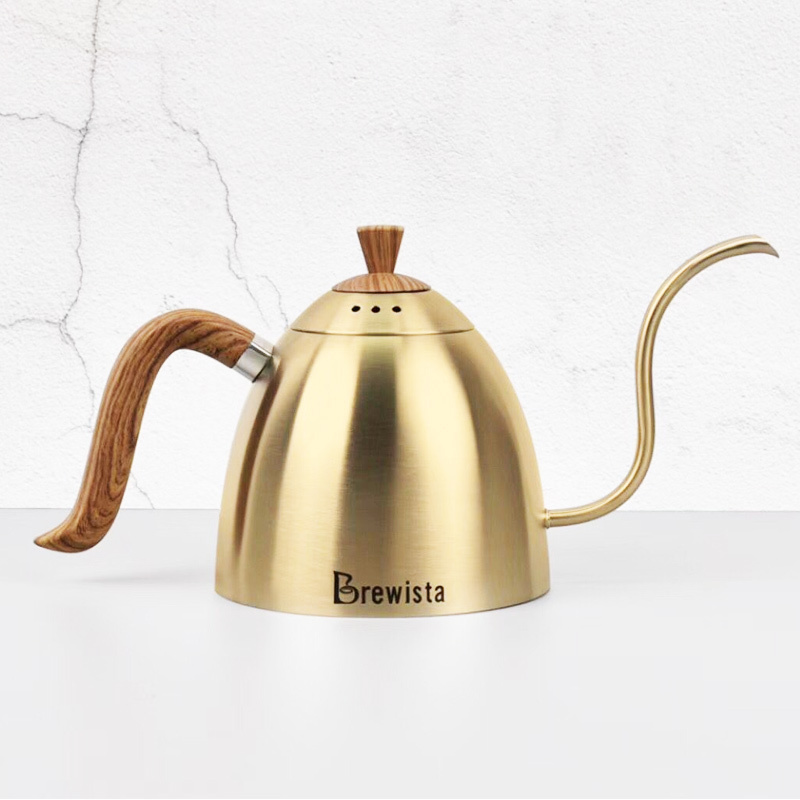 Brewista Artisan 0.7L Stainless Steel Gooseneck Silvery Hanging Ear Stovetop Coffee Kettle Pour Over Handmade Coffee Pot