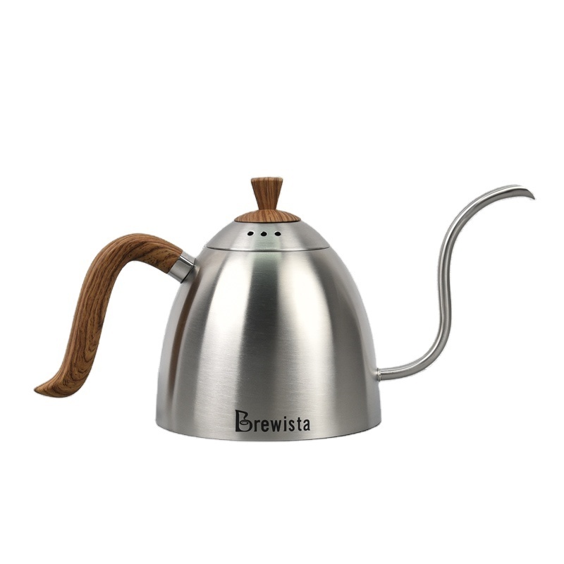 Brewista Artisan 0.7L Stainless Steel Gooseneck Silvery Hanging Ear Stovetop Coffee Kettle Pour Over Handmade Coffee Pot