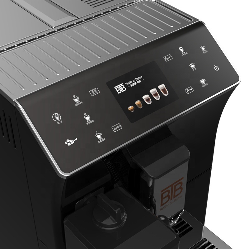 Coffee Machine Cappuccino Latte Americano Espresso Fully Automatic Touch Screen From Bean To Coffee Maker With Grinder