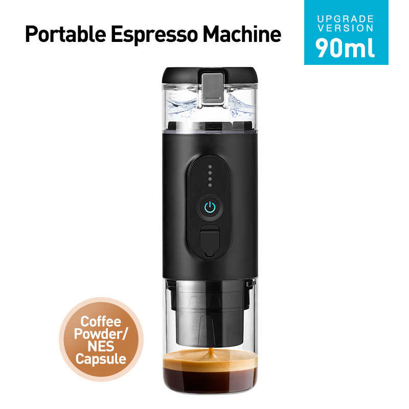 OEM Wireless Heating Electric Espresso Coffee Portable Charging Mini professional travel Outdoor Car Mini Capsule Coffee Maker