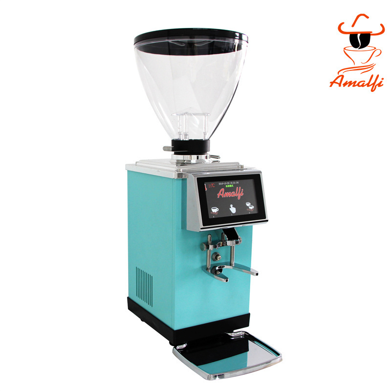 high power  110V Automatic Touch Screen Electric 83 Flat Burrs Mill commercial Coffee  bean Grinder for  Coffee Equipment