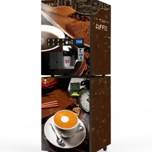 New Design Commerical Fully-automatic Coin Operated Cappuccino Coffee Vending Machine