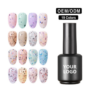 BOKAS New 19 Colors Eggshell Gel Polish Nail Art Quail Egg Gel Nail Polish Long Lasting Provide OEM/ ODM Wholesale Nail Supplies