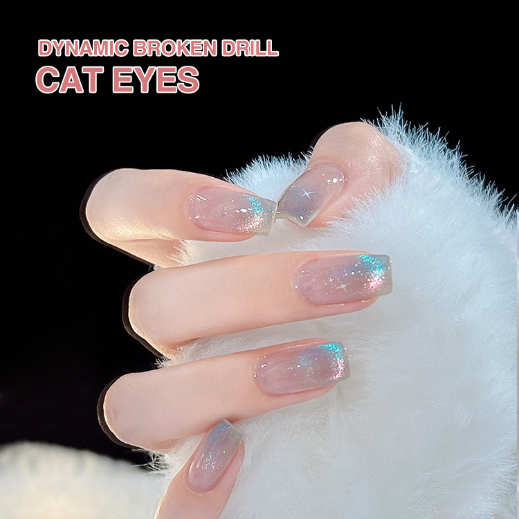 OEM Factory Customized Your Brand 8/10/12/ 15Ml Cat Eye Mood Nails Glue Uv Led Base Top Coat Nail Polish Soild Glitter Color Gel