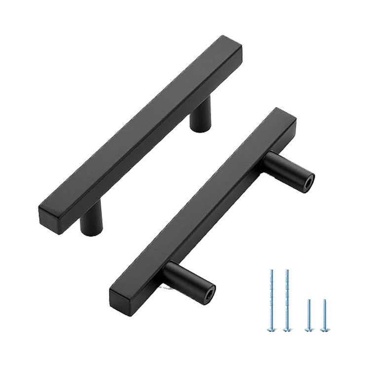 5 Inch Kitchen Cabinet Handles Black Cabinet Pulls Square Cabinet Hardware Stainless Steel Drawer Pulls 3