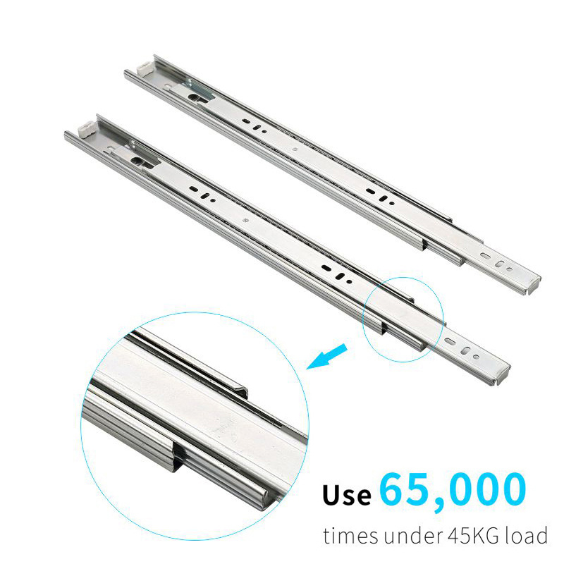 BOKE ball bearing  Drawer Slides Thin Type Slide Metal Box for furniture kitchen cabinet drawer