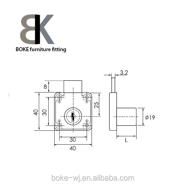 Furniture Lock Type Computer Key Drawer Lock/Metal Cabinet Door Lock