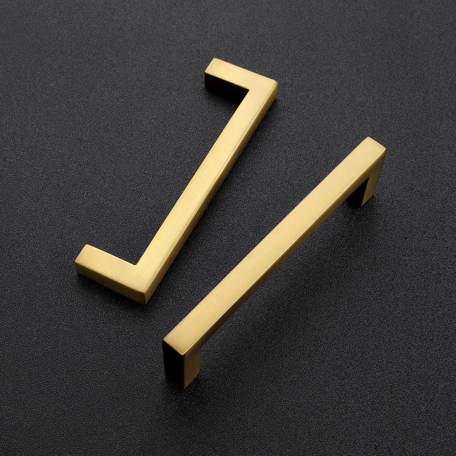 Square Bar Handles Kitchen Cabinet Handles Brushed Brass Drawer Pulls Kitchen Cabinet Hardware Kitchen Handles Cabinet Pulls