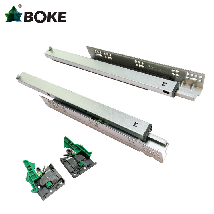 Chinese factory  dtc 22 inch Soft Close hardware full extension drawer slide for kitchen cabinet