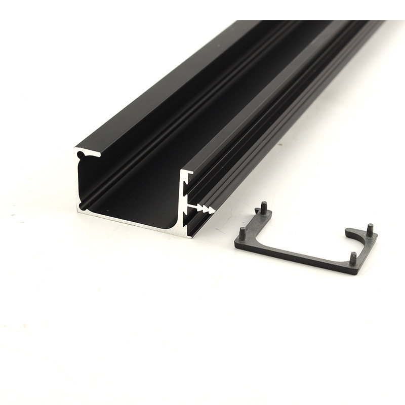 Black Matte Brushed Kitchen Cabinet Door Handle Long Handle Aluminum Profile Handle For Furniture