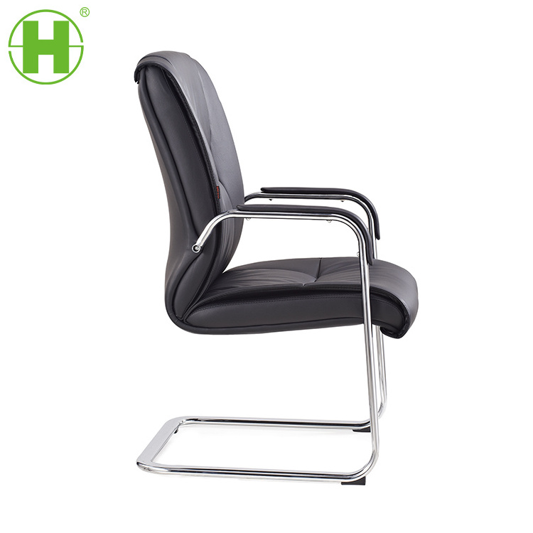 Office Chair Without Wheels 8239C PU Leather Ergonomic Chairs for Elegant Office Conference Room