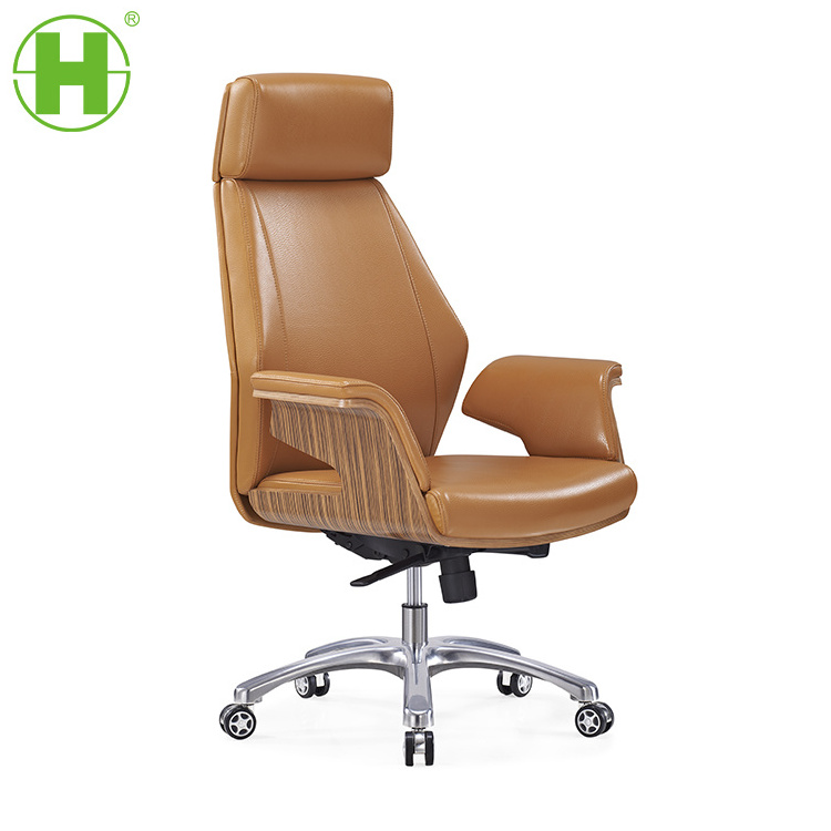 861A hot sell huashi High End Manager Office Chair Real Leather Executive Chair For Boss