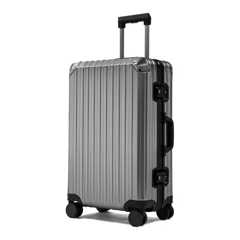 2024 boke Custom All Aluminum Magnesium Alloy Luggage Large Capacity Aluminum Frame Pure Metal Suitcase Password Case