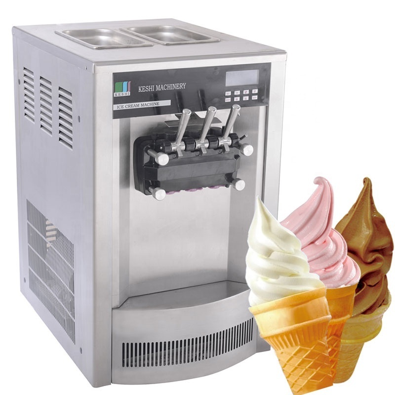 Table top Soft Serve Ice Cream Maker Frozen Yogurt Machine