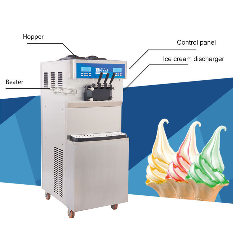 Double cylinder spaghetti ice cream machine with small capacity