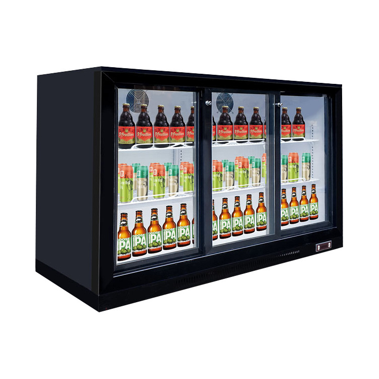 Factory Price Self Close Door Cooler Under Counter Freezer Back Bar Beer Bottle Display Fridge