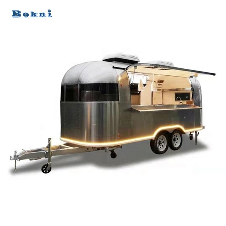 2024 The Latest Outdoor Food Truck Electric Food Trailer Cart  Mobile Beer Bar Street Kitchen Food Cart