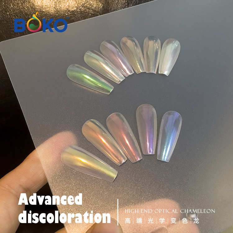 BOKO Wholesale HIGH-END Optical Chameleon Pigment Powder Aurora Magic Mirror Effect Chrome Powder