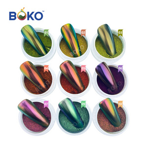 BOKO Nail Chameleon Powder  Colors 0.2g Chrome Nail Powder Magic Mirror Powder  Chrome Pigments Liquid