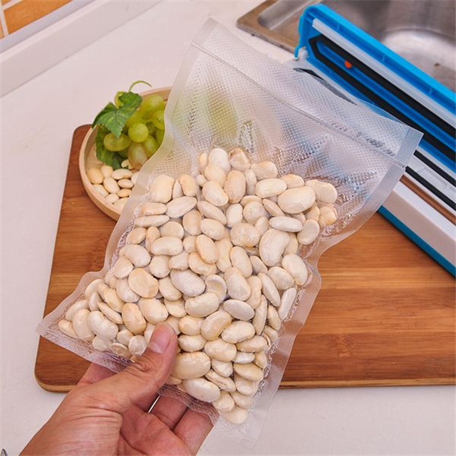 manufacture customized 3 side seal nylon vacuum packing bag/nylon pouch for frozen food with tear notch