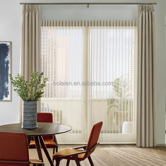 New Design Sheer Fabric Indoor Vertical Window Blinds Vertical Dream Curtain  For Balcony Home Decor