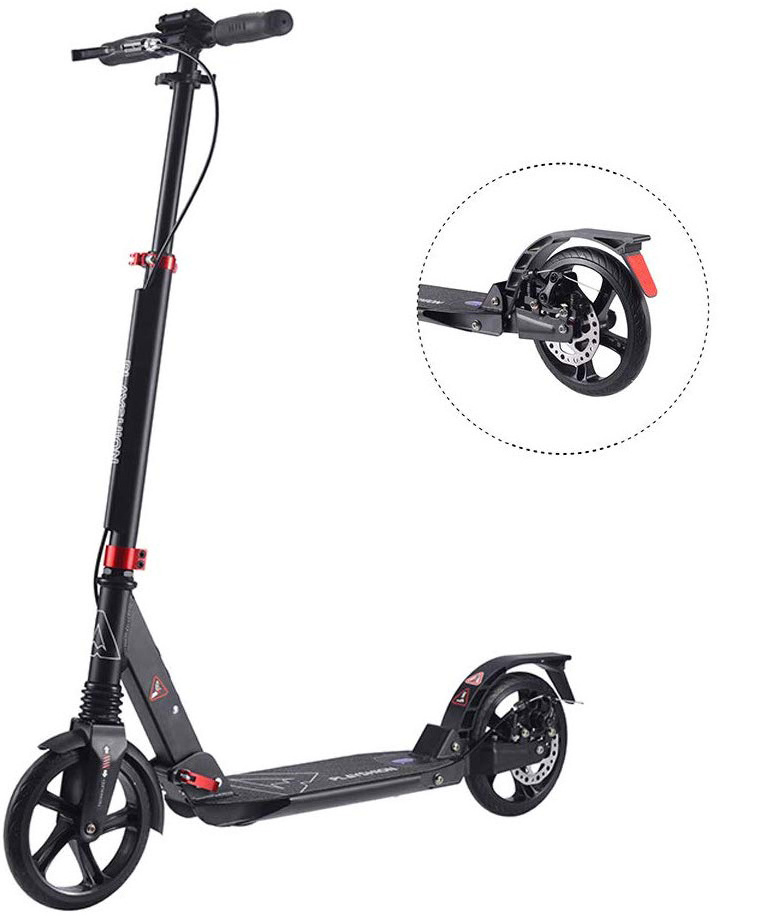 200mm Adult Kick Scooter for Adult Big wheels kick Scooters with Hand Brake and Dual Suspension