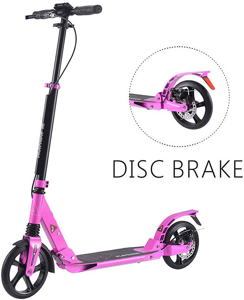 200mm Adult Kick Scooter for Adult Big wheels kick Scooters with Hand Brake and Dual Suspension