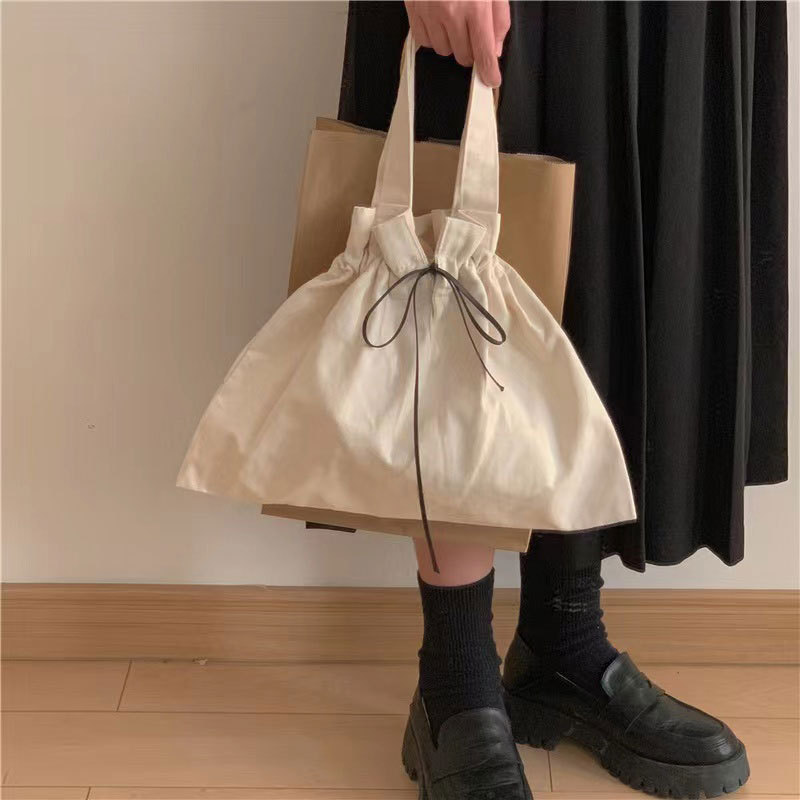 Wholesale Low MOQ Eco-friendly reusable nature custom logo print drawstring bag shopping tote bag canvas cotton bag backpack