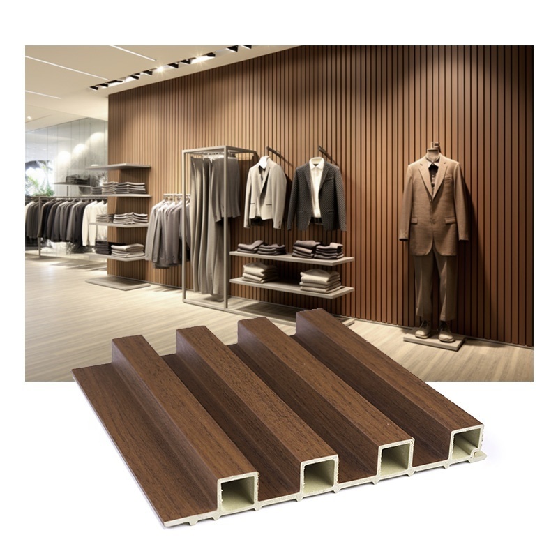 Interior The Great Wall Board De Pared De Superior Quality Good Outdoor Timber Feature Easy Install Wpc Panel for Mall