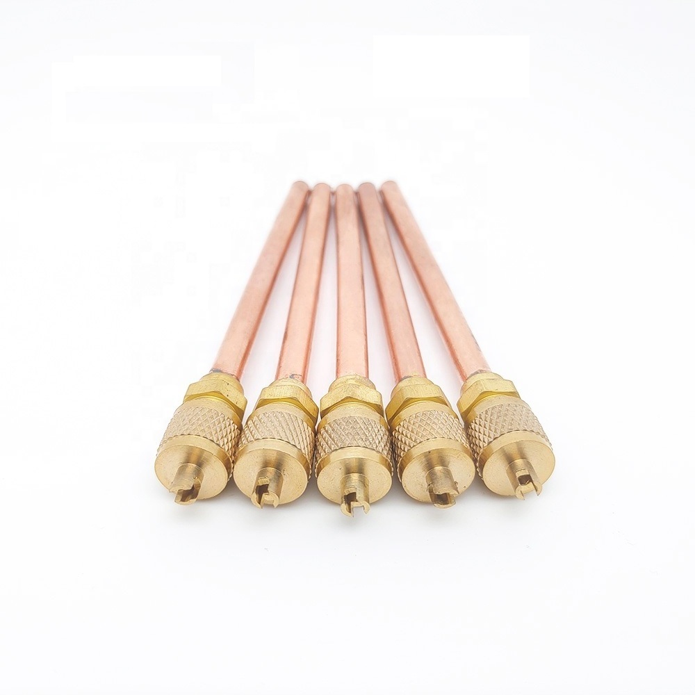 gas refrigerant refrigeration part copper r134a ac access valve charging pin valve for sale