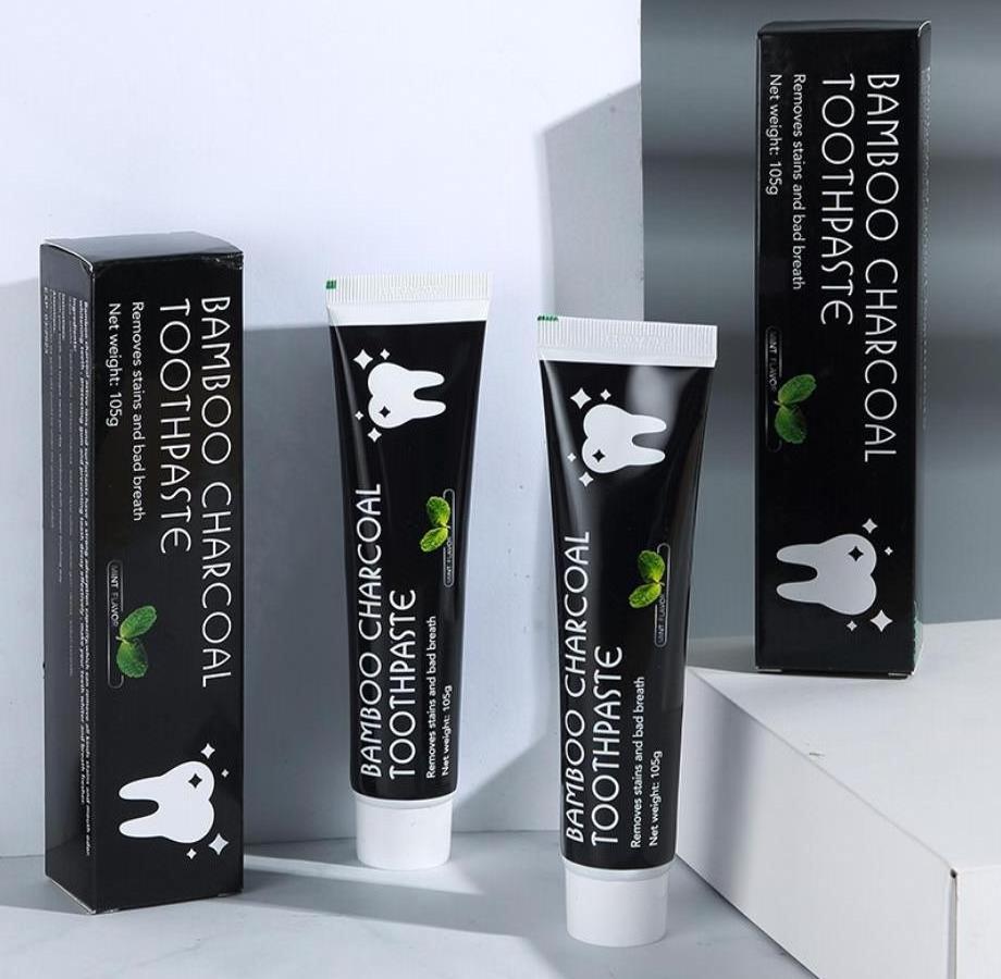 Organic teeth tube natural activated charcoal whitening toothpaste