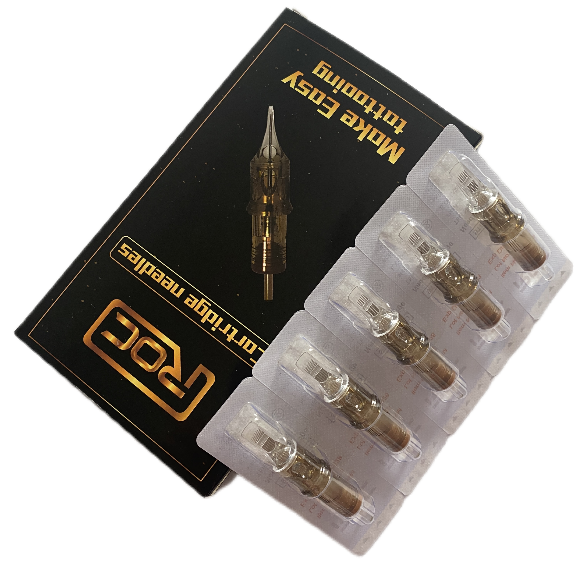 Hot sell gold tattoo needle cartridges and cartridge tattoo needles Round Magnum 1011RM 1013RM 1015RM