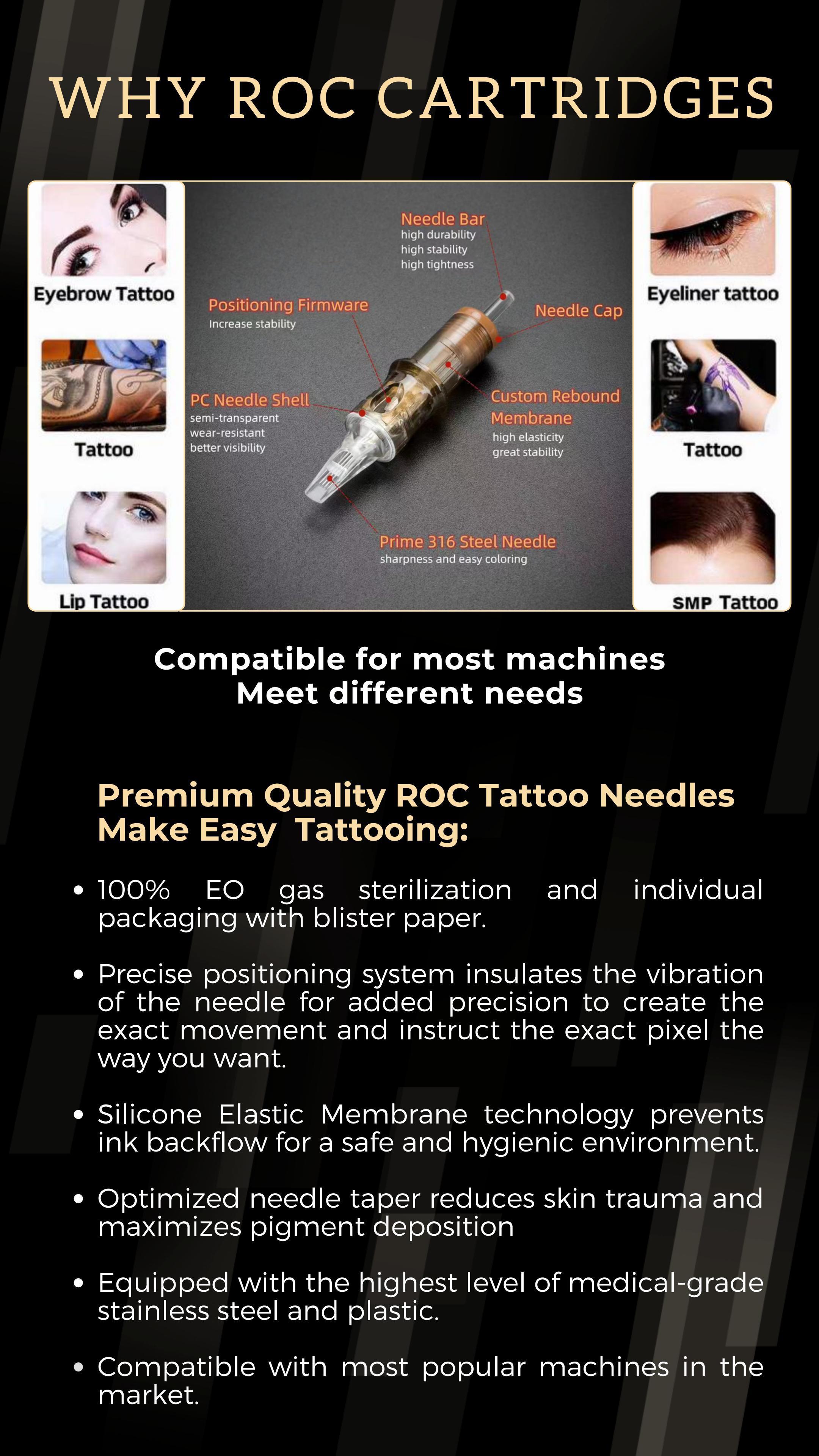 316 Tattoo Cartridge Needle RL 0.20mm 0.25mm 0.30mm 0.35mm OEM Tattoo Needle Cartridge for Sale