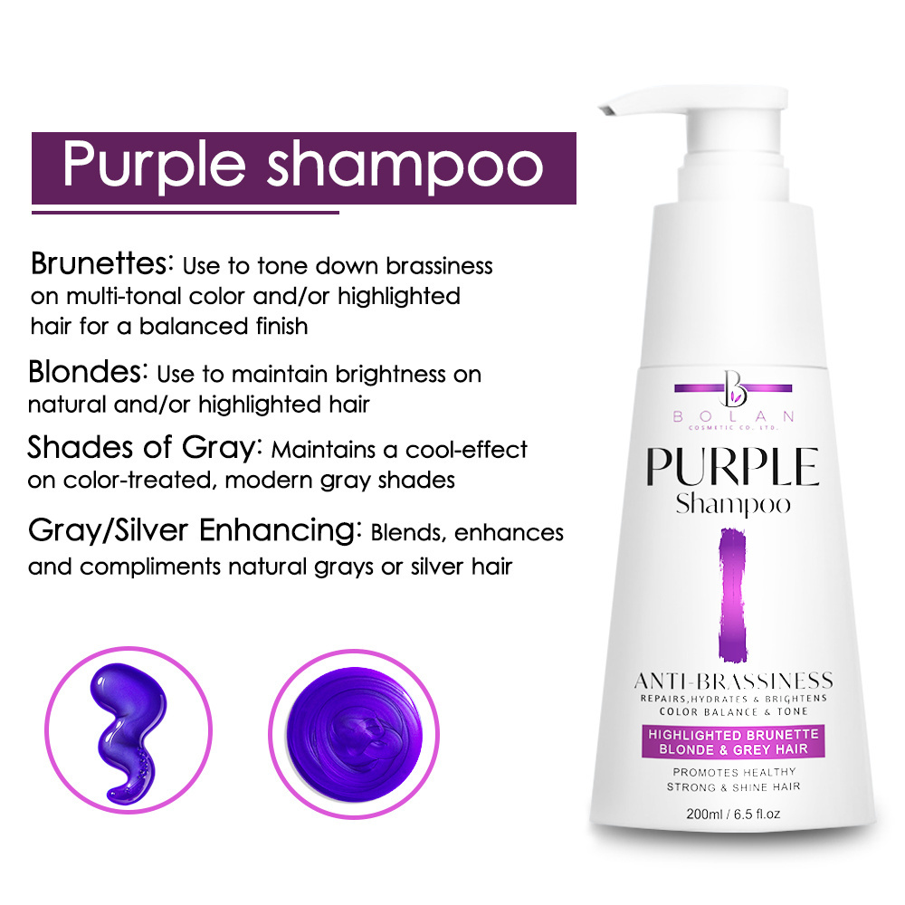 Wholesale Blonde Hair Purple Shampoo To Remove Grey Hairs Naturally