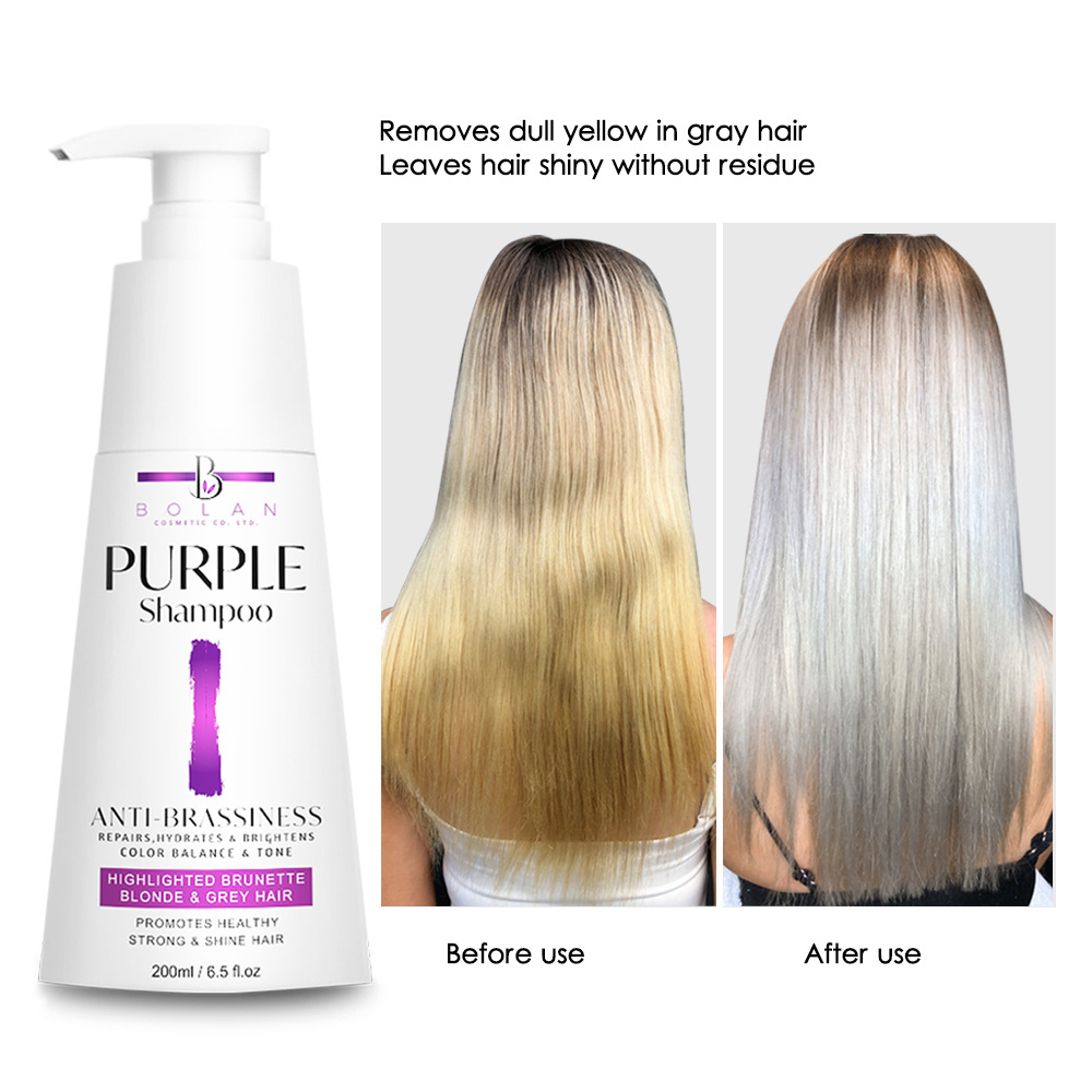 Wholesale Blonde Hair Purple Shampoo To Remove Grey Hairs Naturally