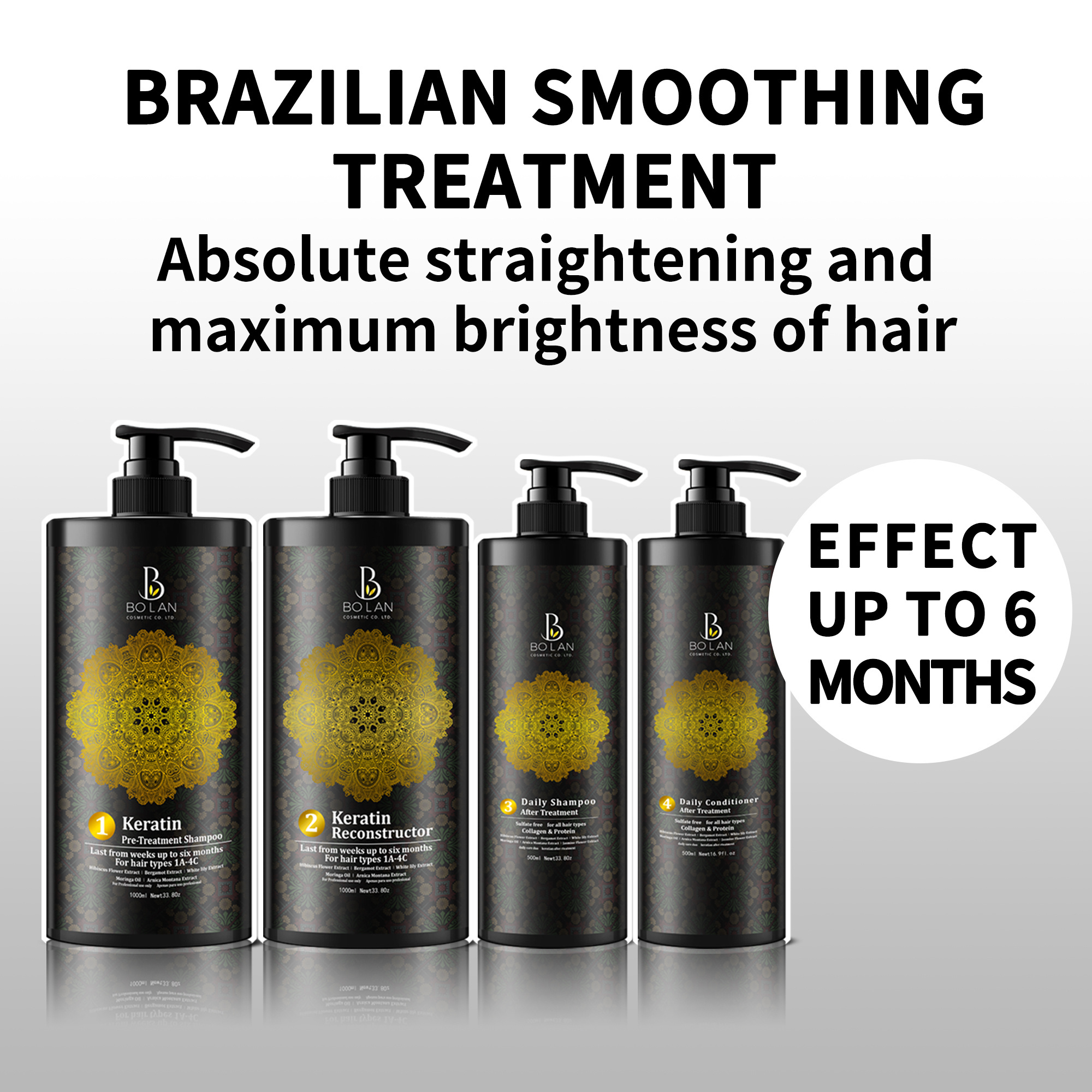 Oem Damage Hair Keratin Treatment Smoothing Brazilian Straightening Treatment