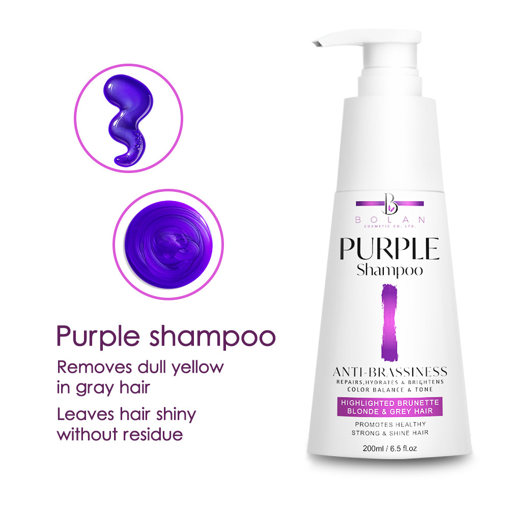 Wholesale Blonde Hair Purple Shampoo To Remove Grey Hairs Naturally