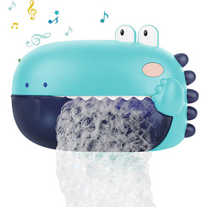 Cute Dinosaur Bath Toys Music Mode Bathtub Bubble Bath Toys Toddler Bubble Machine AZ Hot Sale Bath Toys For Kids