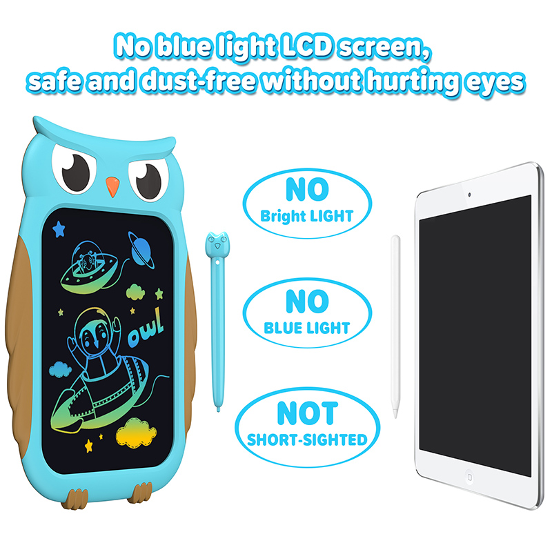 New Design 2024 Kids Drawing Toys 8.5 inch Erasable Owl Drawing Tablet Animal Design Digital Writing Board Educational Toys